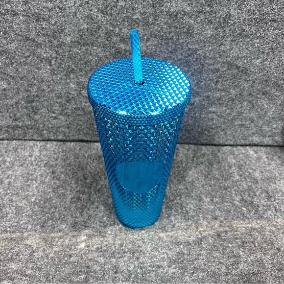 Starbucks Summer 2023 Blue Chrome Studded 24oz Venti Cold Cup Tumbler - NWOT - Picture 2 of 14